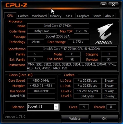 Core I7 7740x Defult