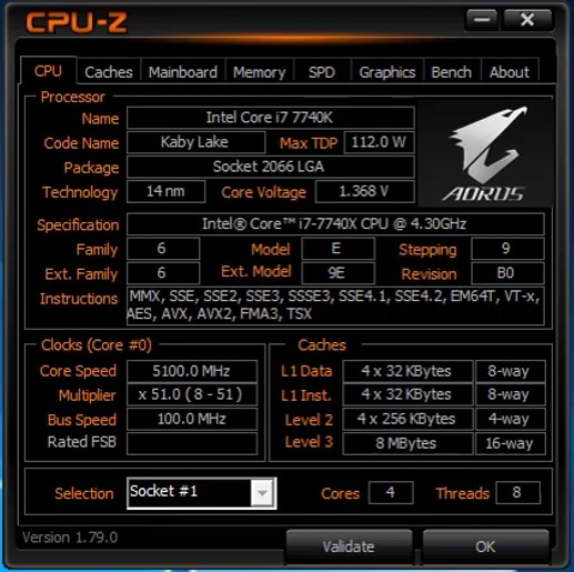 Core I7 7740x Oc 5.1